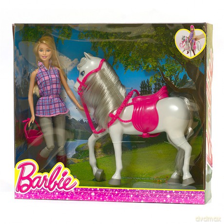 BARBIE Lalka z koniem