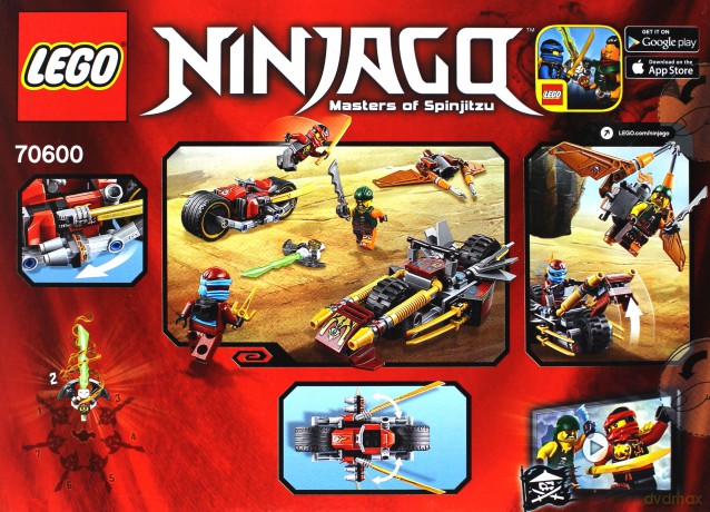 LEGO Ninjago Pościg na motocyklu (70600) [KLOCKI]