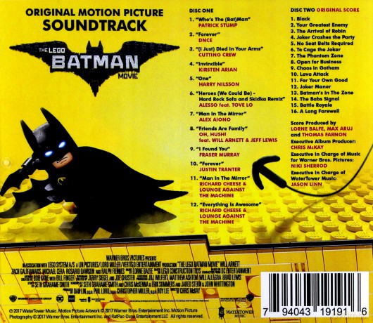The Lego Batman Movie soundtrack (Lego Batman: Film) [2CD]