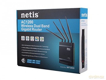 Router WF2880 Netis DSL WIFI AC/1200 DUAL BAND + 1GB LAN 4x Antena