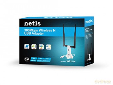 Adapter sieci bezprzewodowej Netis WF2116 USB (5dBi, 300Mbps)