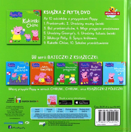 Kukiełki Chloe. Świnka Peppa bajeczki z książeczki (Tom 5) (twarda) [KSIĄŻKA+DVD]
