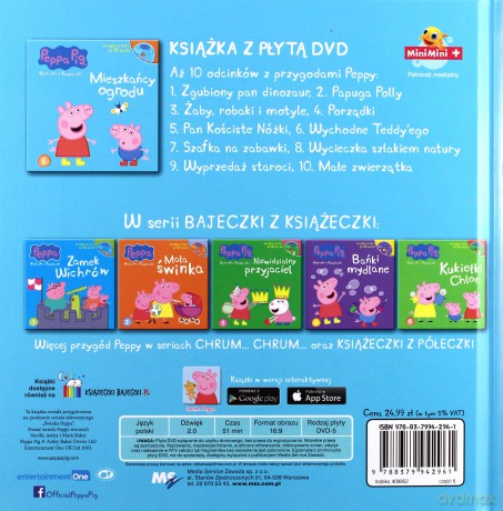 Mieszkańcy ogrodu. Świnka Peppa bajeczki z książeczki (Tom 6) (twarda) [KSIĄŻKA]+[DVD]