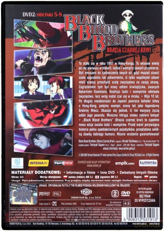 Black Blood Brothers: Bracia Czarnej Krwi 1-3 (odcinki 1-12) Pakiet [3DVD]