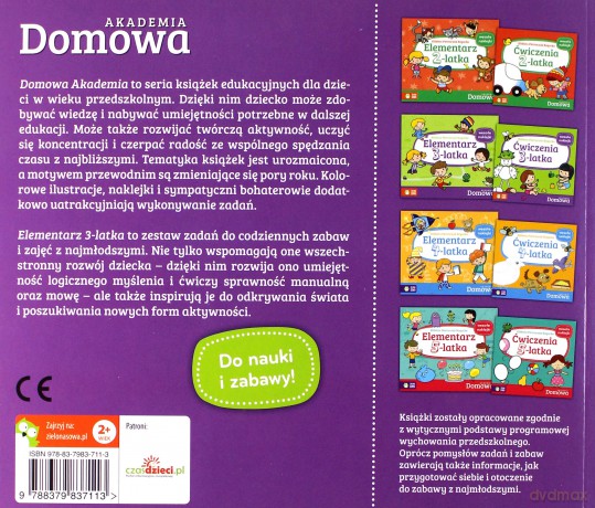 Domowa Akademia. Elementarze 3-latka - Elżbieta Pietruczuk-Bogucka [KSIĄŻKA]