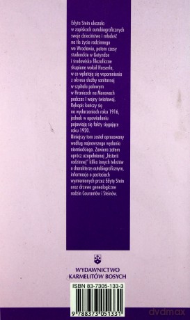 Dzieje pewnej rodziny żydowskiej - św. Teresa Benedykta od Krzyża [KSIĄŻKA]