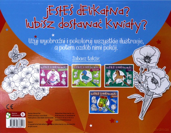 Wielkie kolorowanki. Kwiaty [KSIĄŻKA]