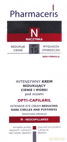 PHARMACERIS N OPTI-CAPILARIL krem redukujący cienie i worki pod oczami 15 ml