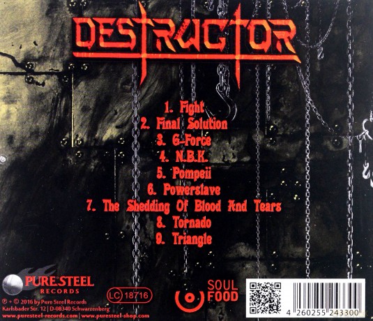 Destructor: Back In Bondage [CD]