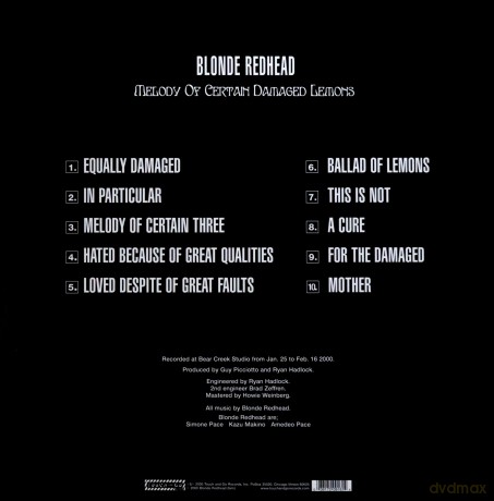 Blonde Redhead: Melody of certain damaged lemons [Winyl]