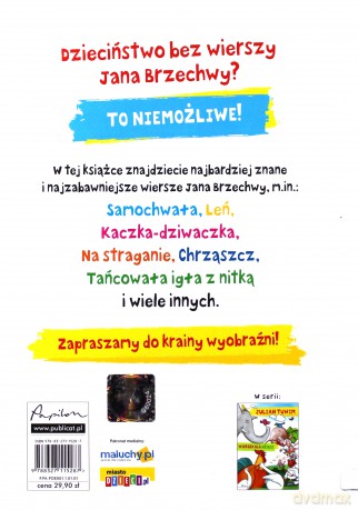 Jan brzechwa. Wiersze dla dzieci (twarda) [KSIĄŻKA]