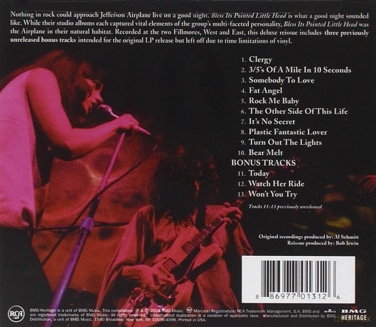 Jefferson Airplane: Bless Its Pointed Little Head [CD]