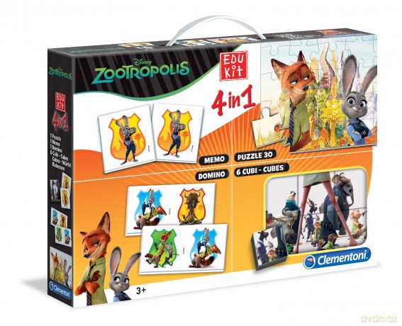 CLEMENTONI Edukit 4w1 Zwierzogród [PUZZLE]