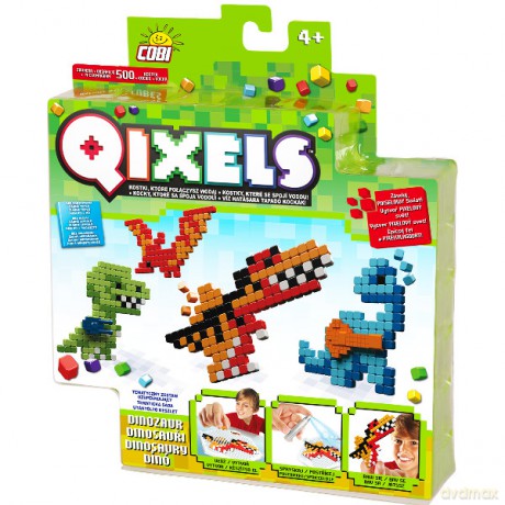 QIXELS Zestaw Uzupełniający, dinozaury