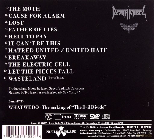 Death Angel: The Evil Divide (digipack) [CD]+[DVD]