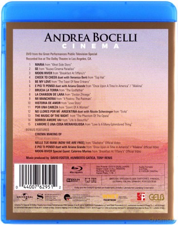 Andrea Bocelli: Cinema [Blu-Ray]