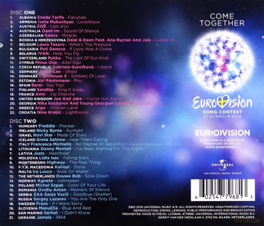 Eurovision Song Contest Stockholm 2016 [2CD]