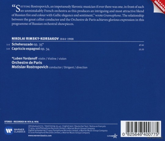 Rostropovich: Rimsky-Korsakow: Scheherezade [CD]
