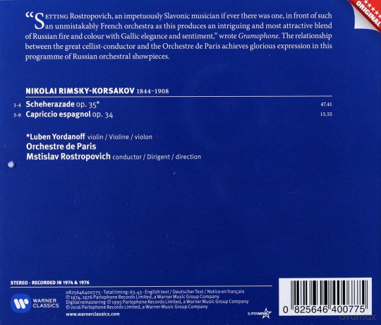 Rostropovich: Rimsky-Korsakow: Scheherezade [CD]
