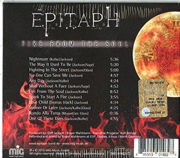 Epitaph: Fire From The Soul (digipack) [CD]
