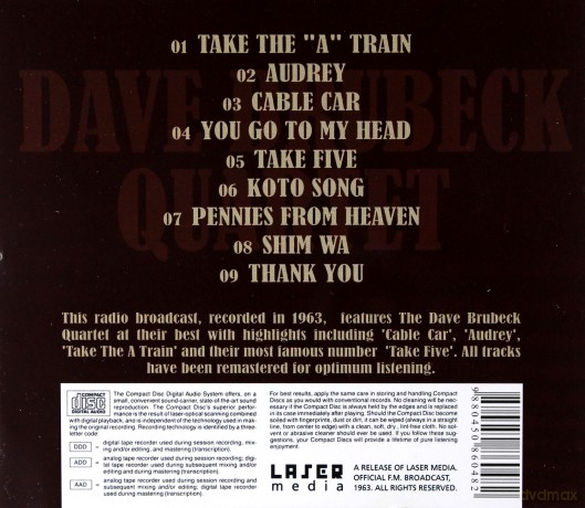 Dave Brubeck Quartet: The 1963 Radio Recordings [CD]
