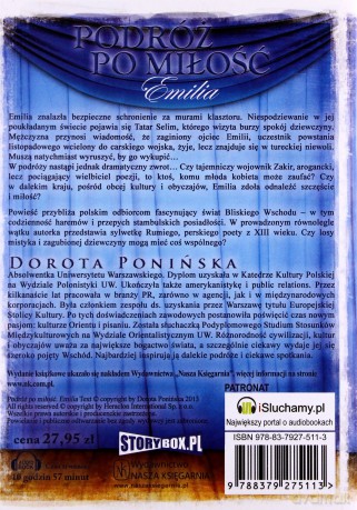 Podróż po miłość tom 1. Emilia - Dorota Ponińska [AUDIOBOOK] [CD-MP3]