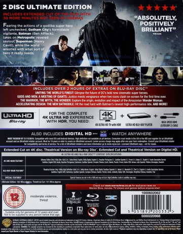 Batman v Superman: Świt sprawiedliwości [Blu-Ray 4K]+[Blu-Ray]