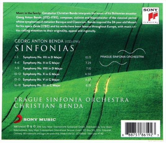 Christian Benda: Georg Anton Benda: Sinfonias [CD]