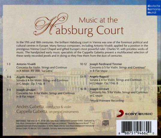 Cappella Gabetta: Music at the Habsburg Court [CD]