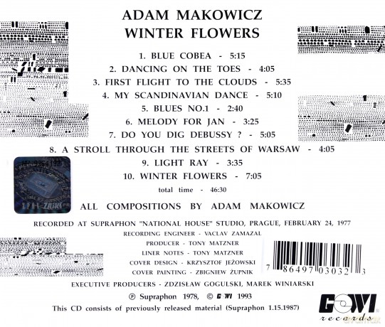 Adam Makowicz: Winter Flowers [CD]