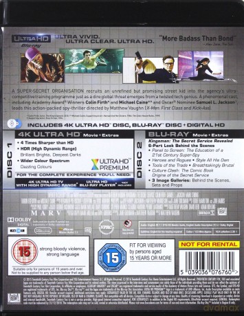 Kingsman (Kingsman: Tajne służby) [Blu-Ray 4K]+[Blu-Ray]