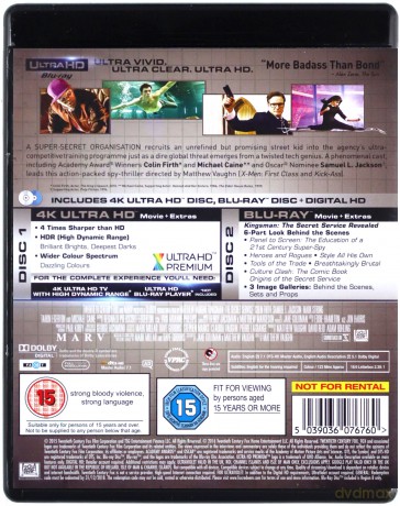 Kingsman (Kingsman: Tajne służby) [Blu-Ray 4K]+[Blu-Ray]