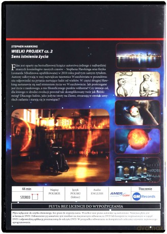 Kosmos - Tajemnice Wszechświata 48: Stephen Hawking Wielki Projekt cz. 2 - Sens istnienia życia [DVD]