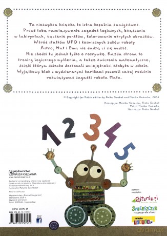 Porachunki robota Mata czyli łamigłówki labirynty i inne zadania matematyczne - Anita Graboś, Monika Hałucha [KSIĄŻKA]