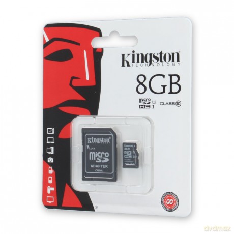 Karta pamięci Kingston microSDHC 8 GB z adapterem