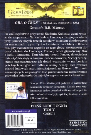 Taniec ze smokami (Tom 1) Pieśń lodu i ognia (okładka filmowa) - George R.R. Martin [KSIĄŻKA]