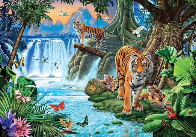 CLEMENTONI 1500 el. Tigers family [PUZZLE]