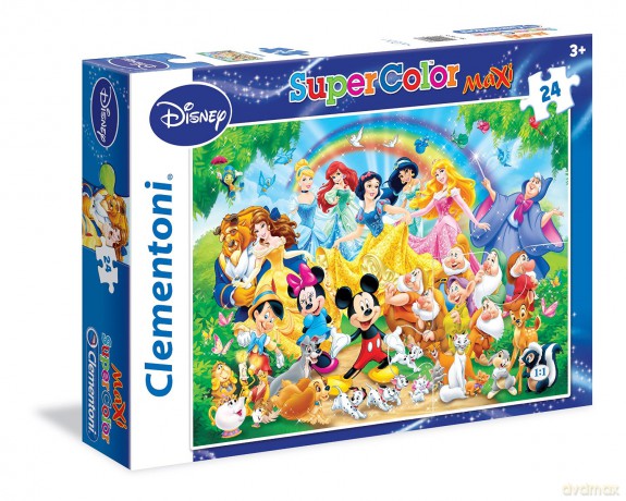 CLEMENTONI 24 el. Maxi Disney Family [PUZZLE]