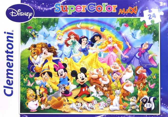 CLEMENTONI 24 el. Maxi Disney Family [PUZZLE]