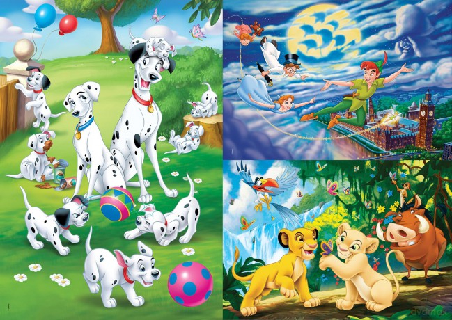 CLEMENTONI 3x48 el. Disney Classic [PUZZLE]