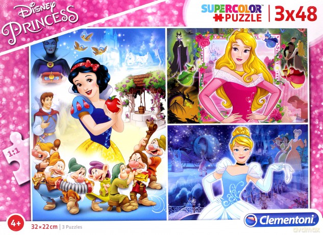 CLEMENTONI 3x48 el. Princess [PUZZLE]