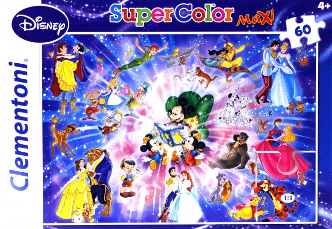 CLEMENTONI 60 el. Maxi Disney Family [PUZZLE]