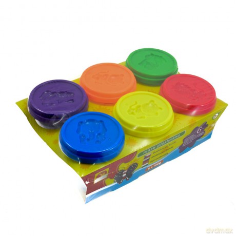 DROMADER Masa plastyczna 6 dużych tub