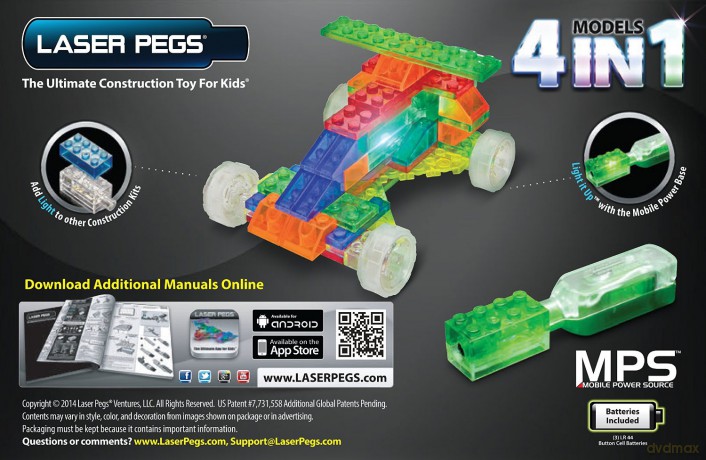LASER PEGS 4 in 1 Cars