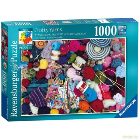 RAVENSBURGER 1000 el. Kolorowy świat wełny [PUZZLE]