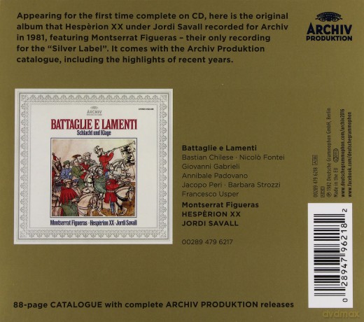 Jordi Savall: Archiv Produktion CD + Catalogue 2016 [CD]