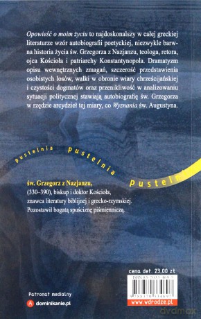 Opowieść o moim życiu - św. Grzegorz z Nazjanzu [KSIĄŻKA]