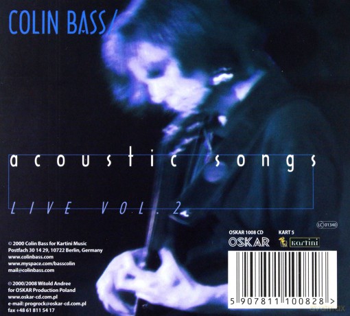 Colin Bass: Live 2-Acoustic Songs (digipack) [CD]