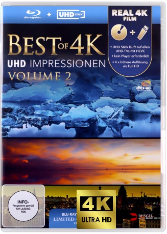 Best of 4K - UHD Impressionen Volume 2 (Lehrprogramm) [Blu-Ray]+[USB]