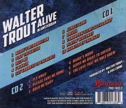 Walter Trout: ALIVE in Amsterdam [2CD]